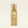 QIWAYA Anbar attar — wooden geometric bottle with gold diamond label