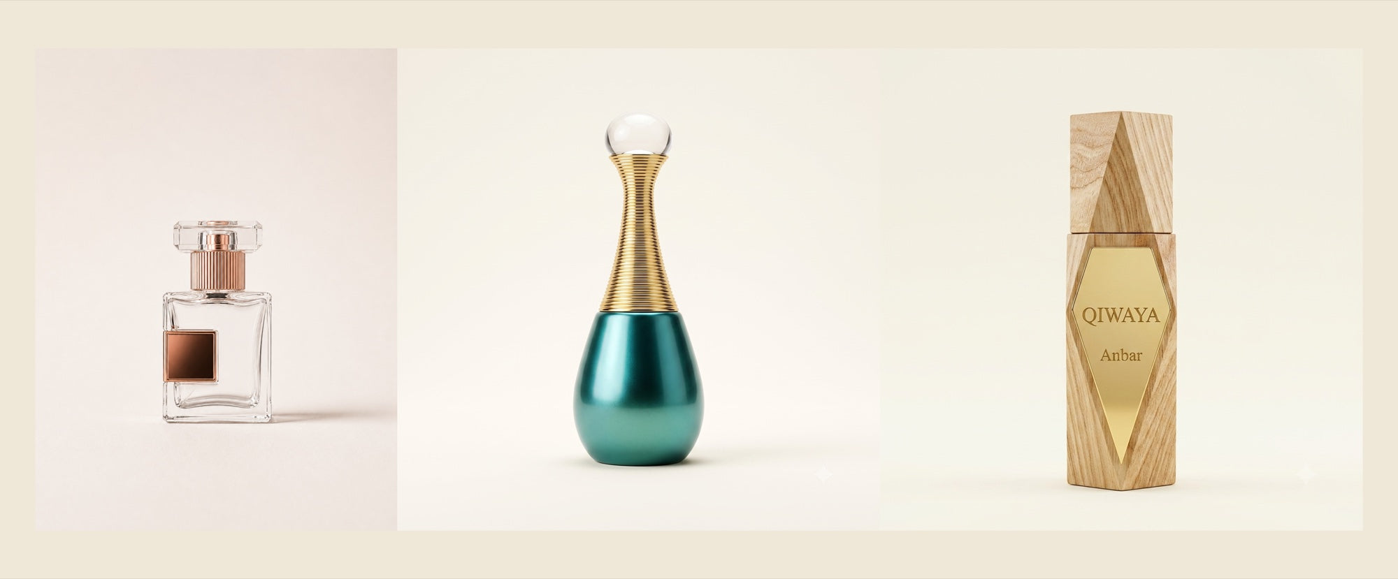 Qiwaya Attar Discovery Set — Noor, Sehr and Anbar attars